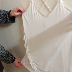 Calvin Klein ruffle tank top